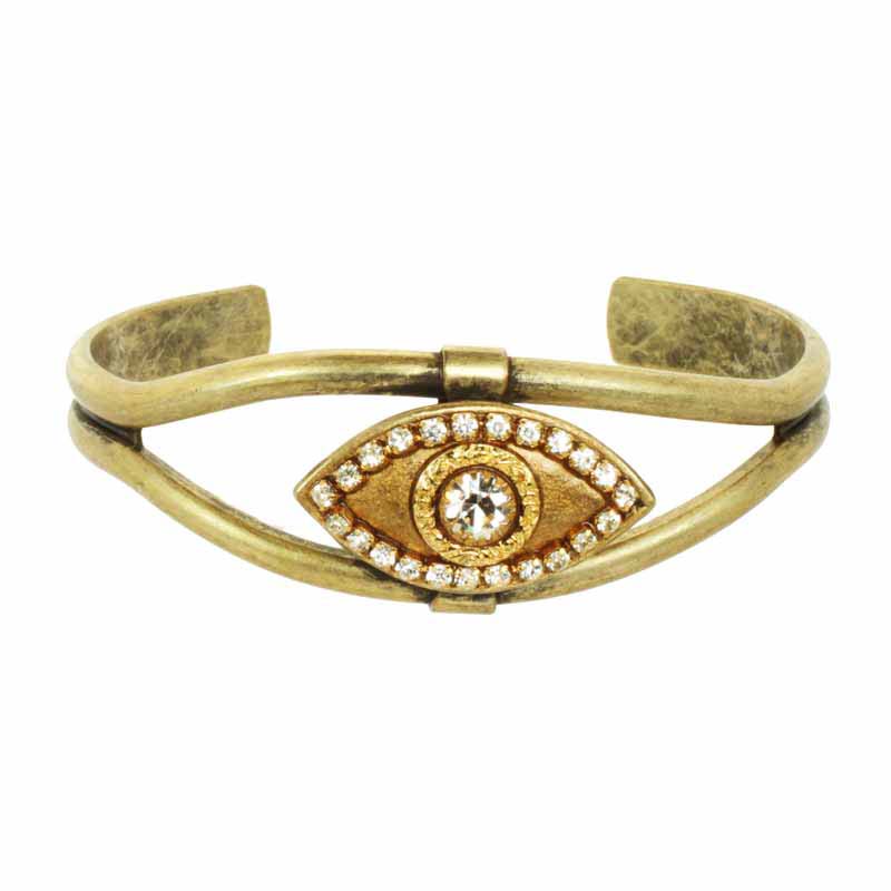 Gold Evil Eye Cuff Bracelet