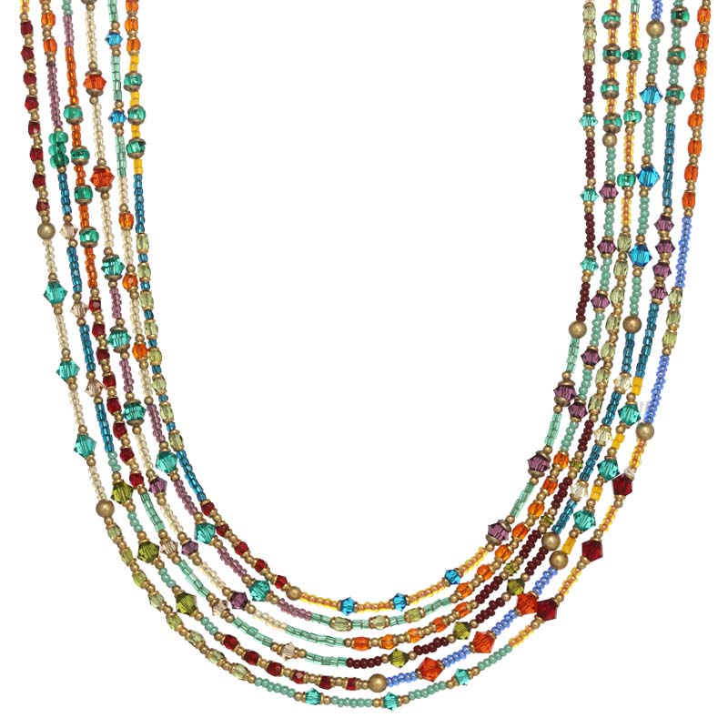 Multi Bright Layered Necklace