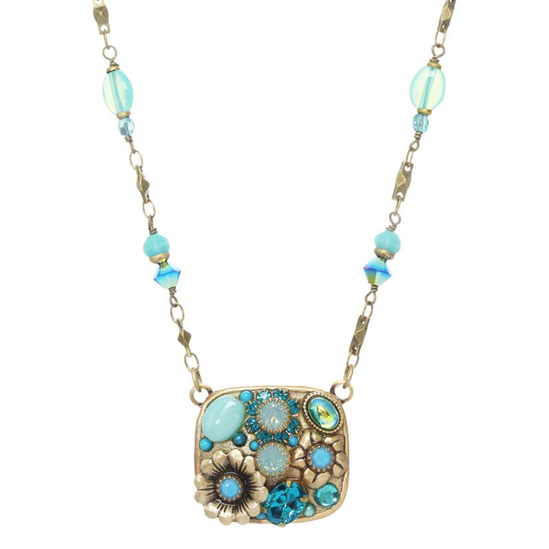 Viridian Square Necklace