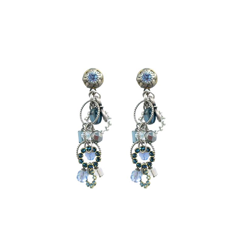 Blue Frost Dangle Earrings