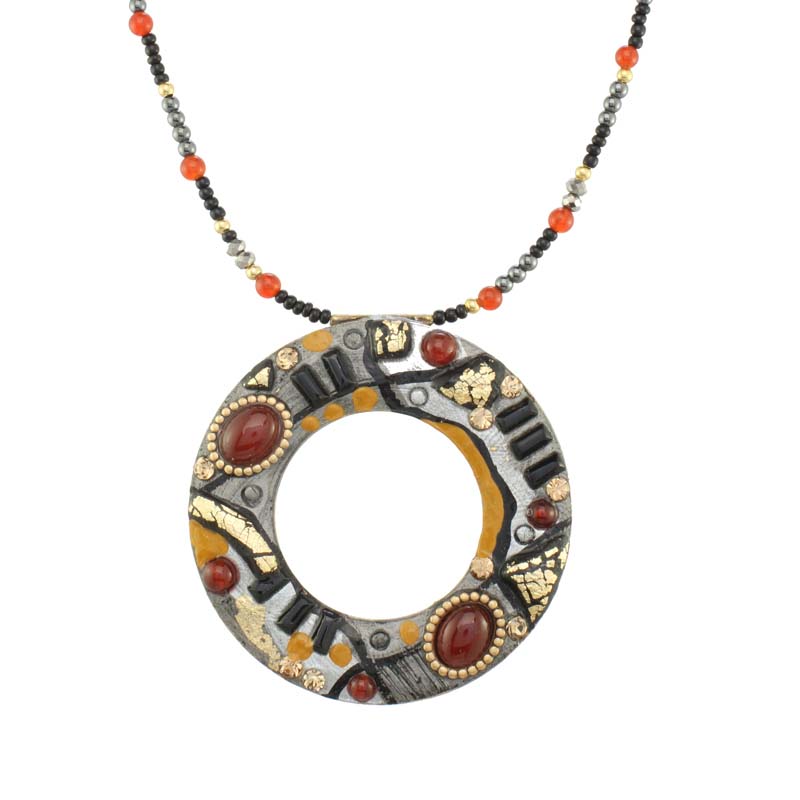 Abstract Large Open Necklace