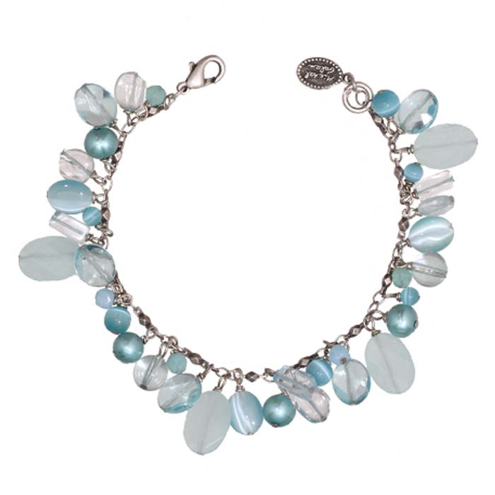 Aquamarine Pearl Beaded Bracelet