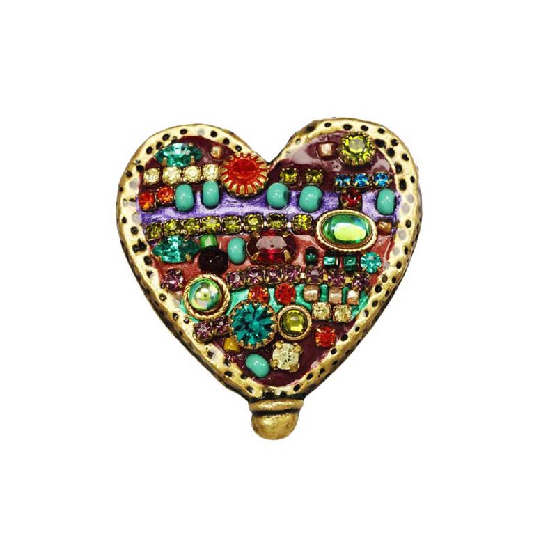 Multi-Bright Heart Pin