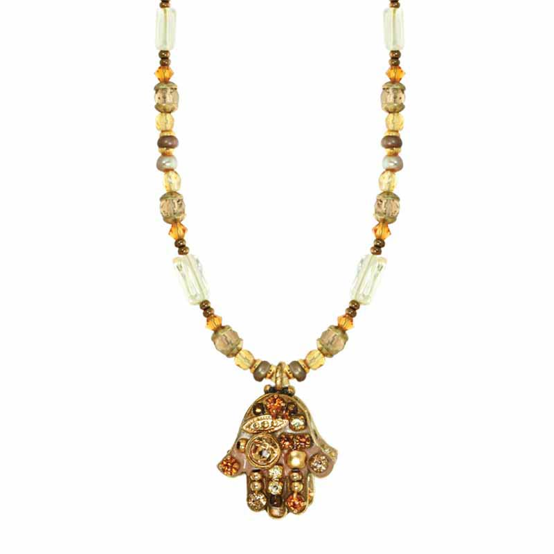 Multi Gold Hamsa Necklace