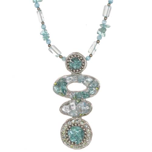 Aquamarine Abstract Necklace