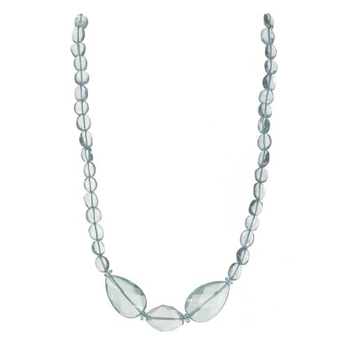 Aquamarine Clear Beaded Necklace 2