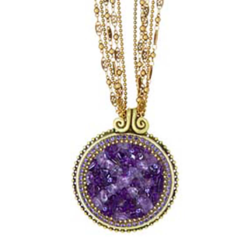 Violet Large Medallion Necklace