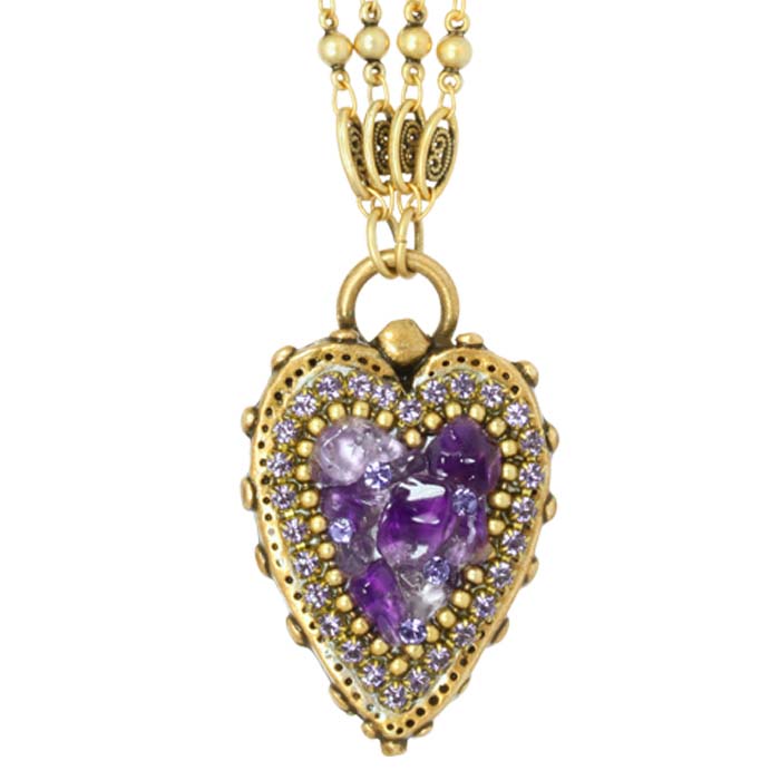 Violet Heart Necklace