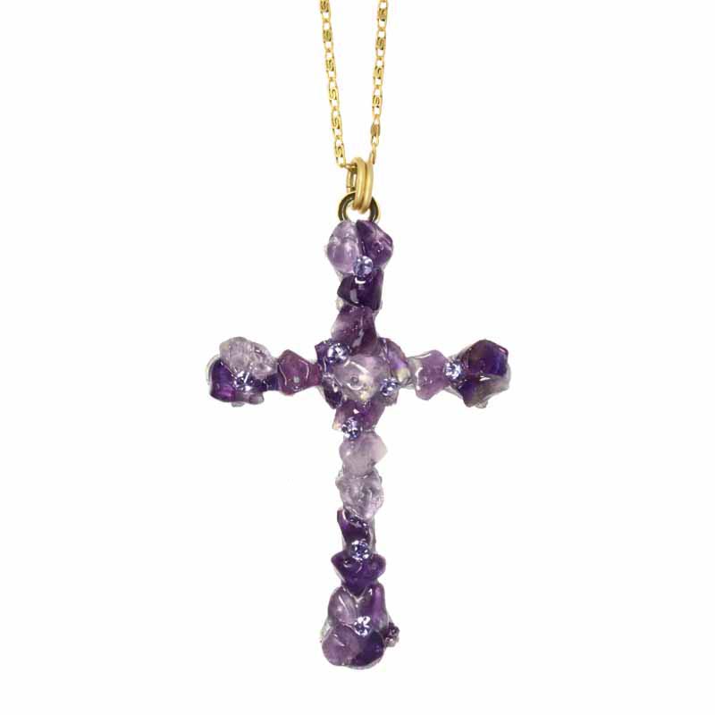 Violet Small Cross Necklace