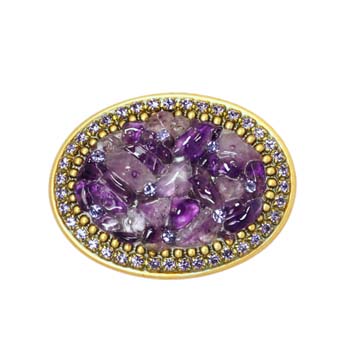 Violet Oval Pin