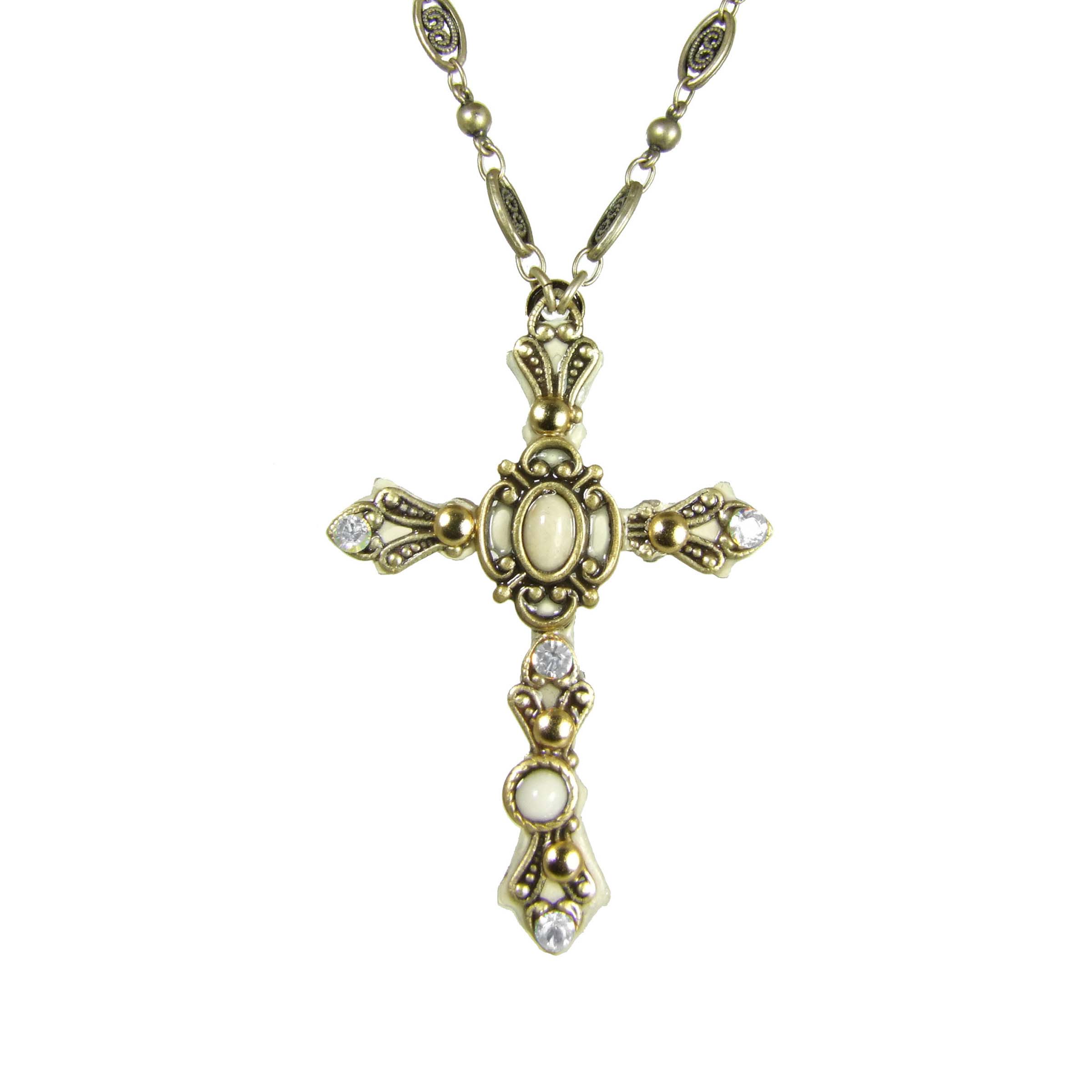 Riverstone Cross Necklace