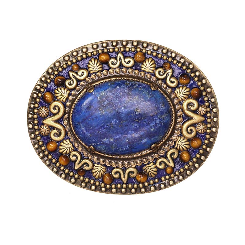 Lapis and Tiger's Eye Belt Buckle