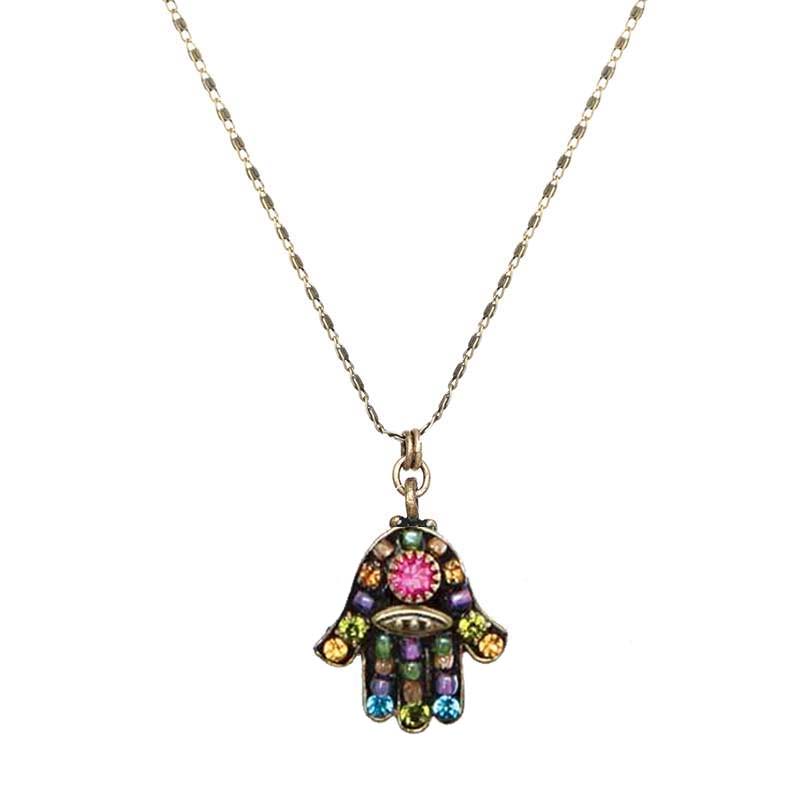 Midnight Garden Hamsa Chain Necklace