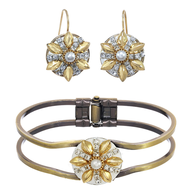 Calandiva Bloom Bracelet and Earrings Set