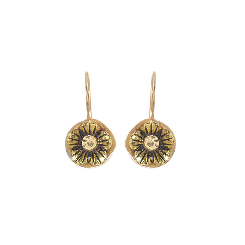 Tiny Gold Blossom Earrings