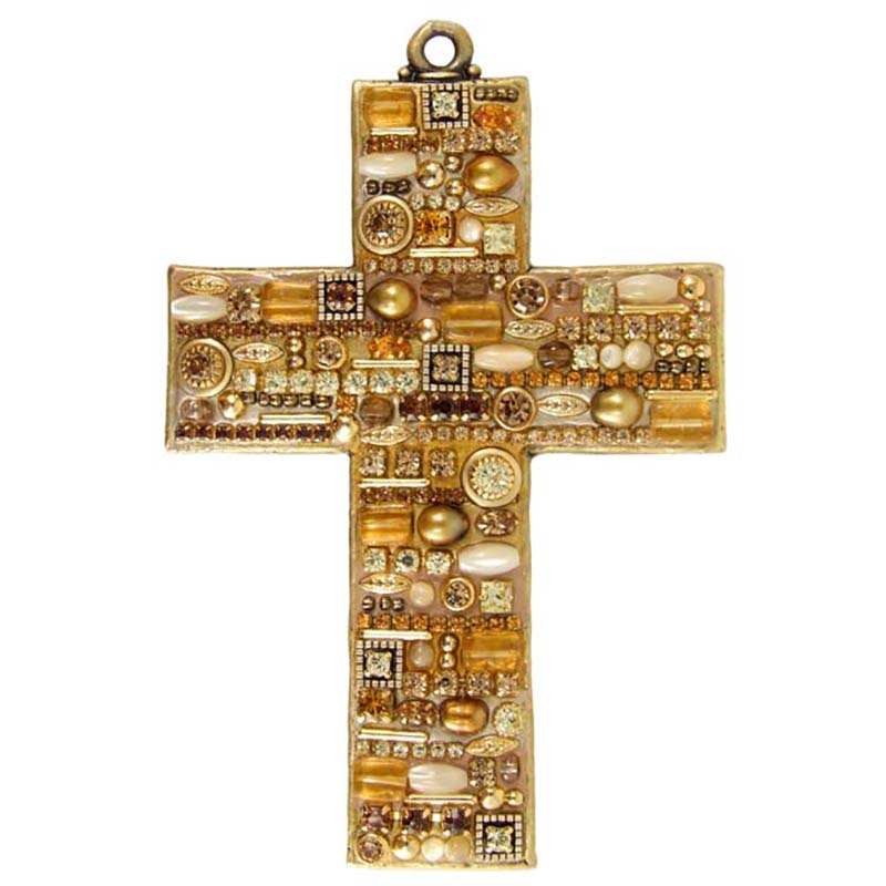 Gold Pearl Wall Cross