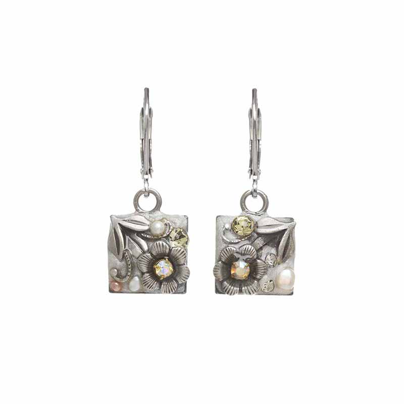 Silverlining Small Square Earrings