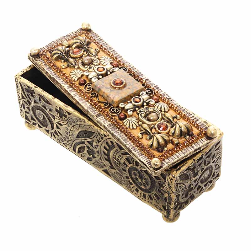 Gold Leopard Jewelry Box