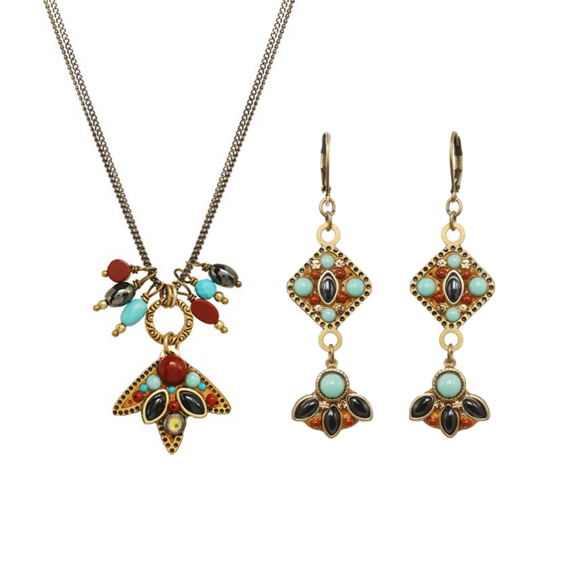 Southwest Necklace and Earrings Set