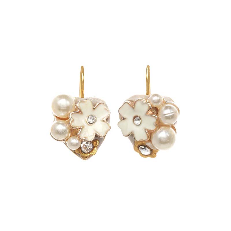 Bubbly Pearl Heart Earrings