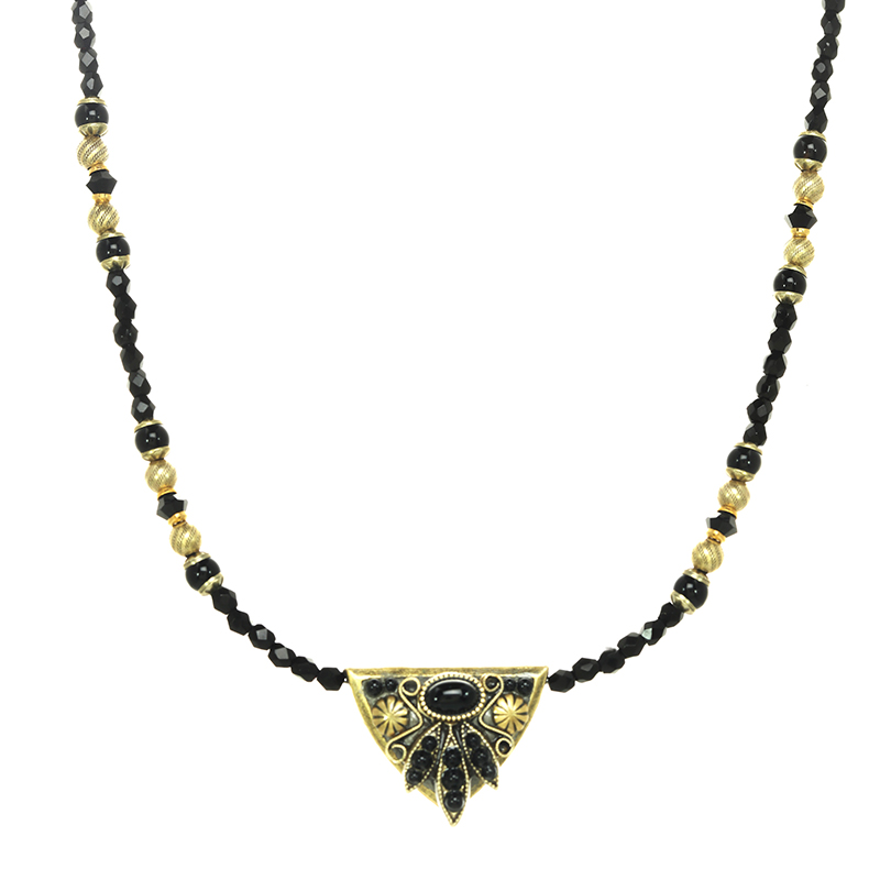 Onyx Crescent Necklace