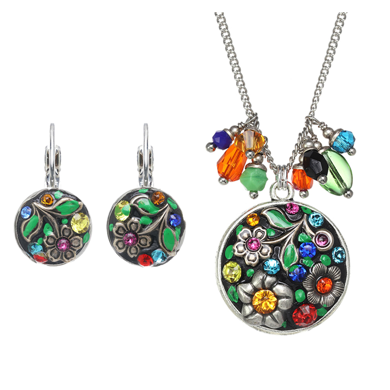 Midsummer Circle Necklace & Earrings Set