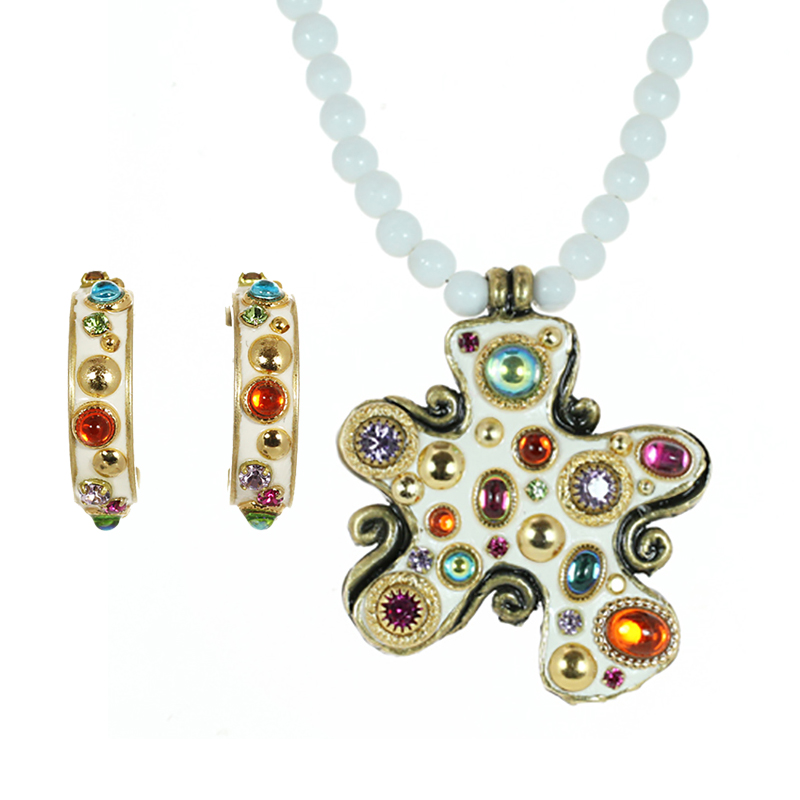 Aurora Starburst Necklace & Earrings Set
