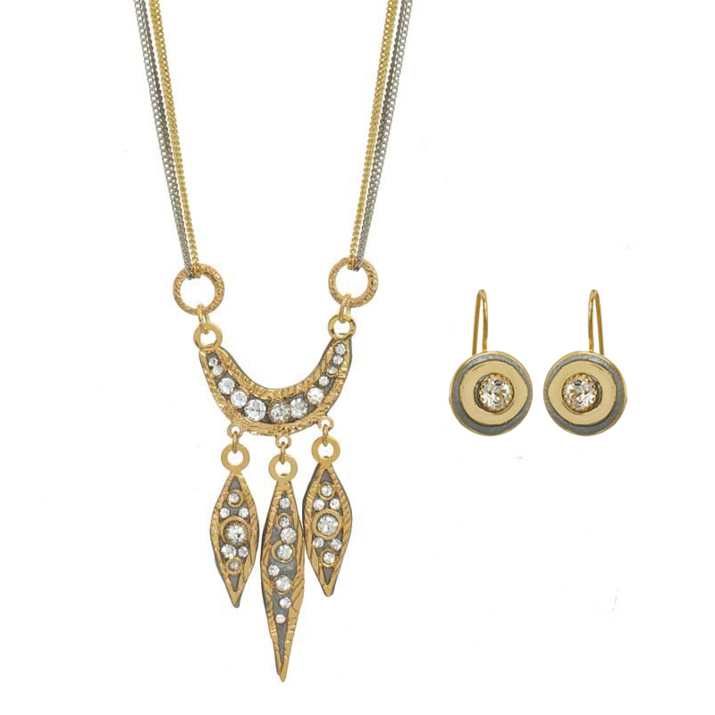 Icicle Chandelier Necklace & Earrings Set